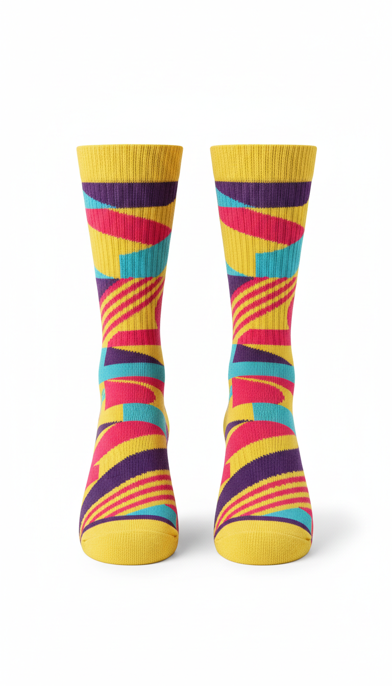 Vivid lemon statement socks