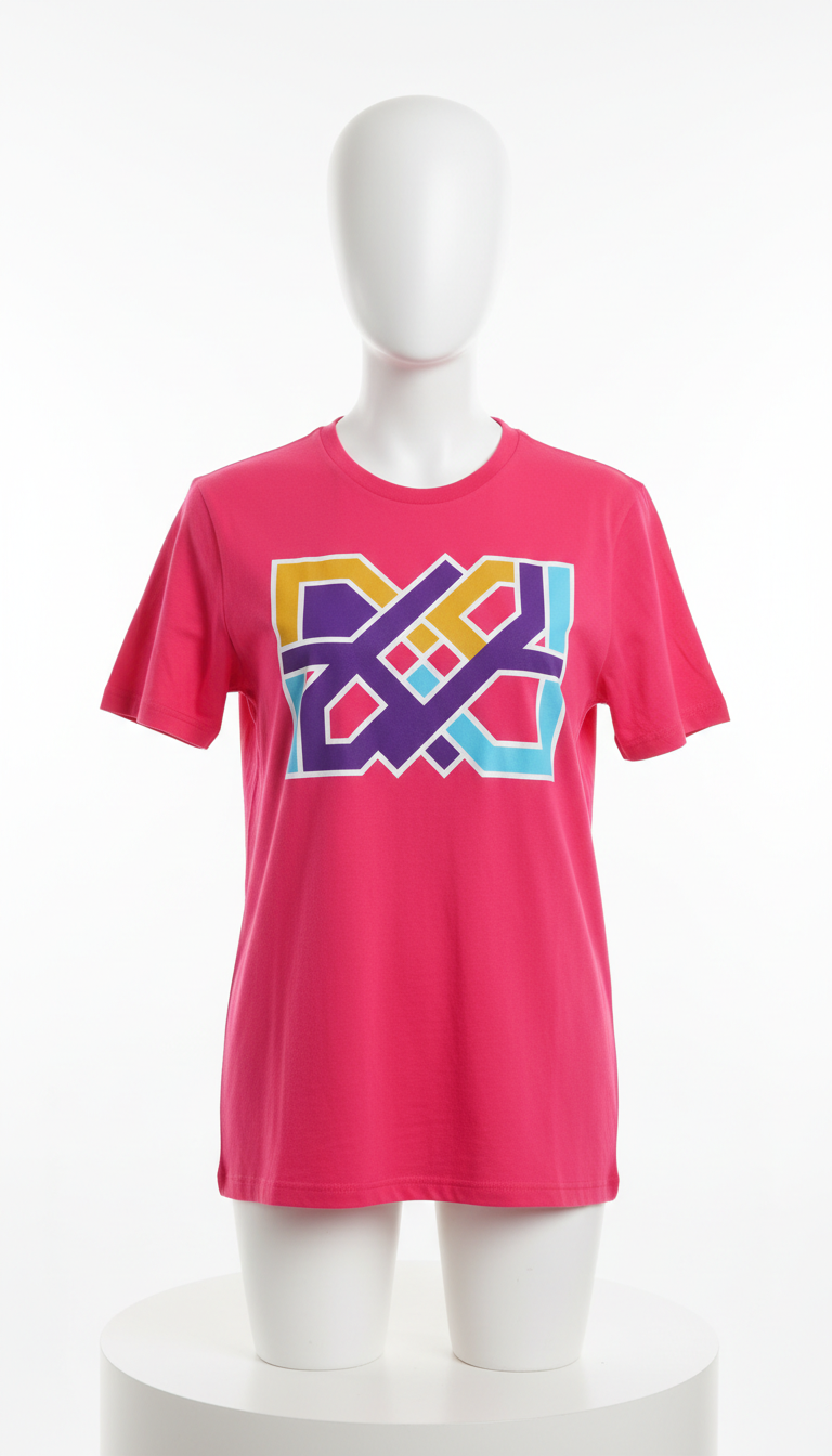Electric pink graphic tee