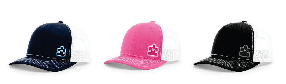 Puzzle Piece Trucker Hat | Autism Awareness Snapback Cap