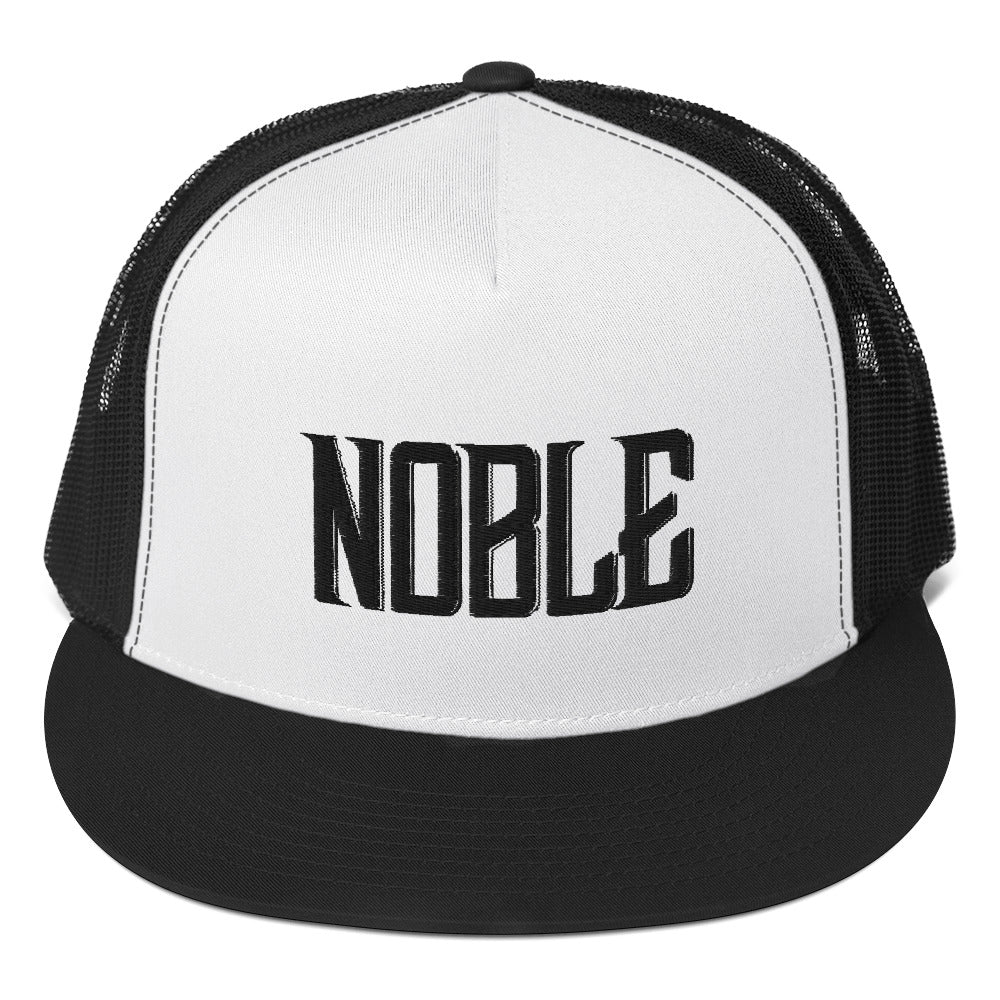 Noble Flat Bill Trucker Cap - White Panel