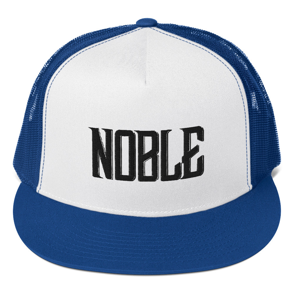 Noble Flat Bill Trucker Cap - White Panel