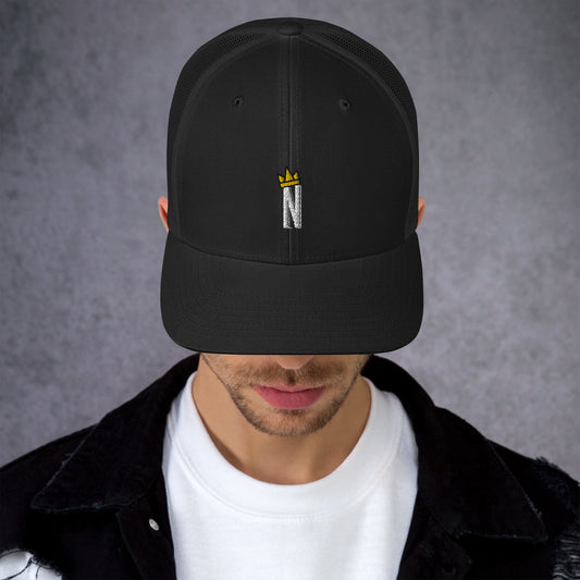 N Crown Logo Curved Bill Trucker Cap