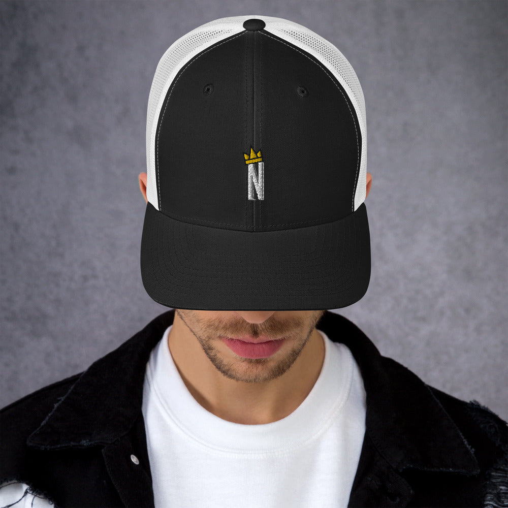 N Crown Logo Curved Bill Trucker Cap