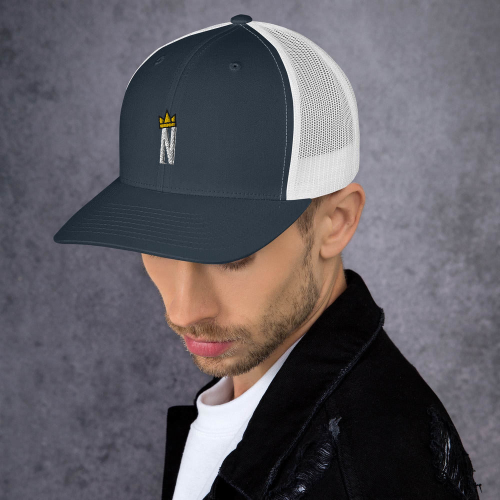 N Crown Logo Curved Bill Trucker Cap