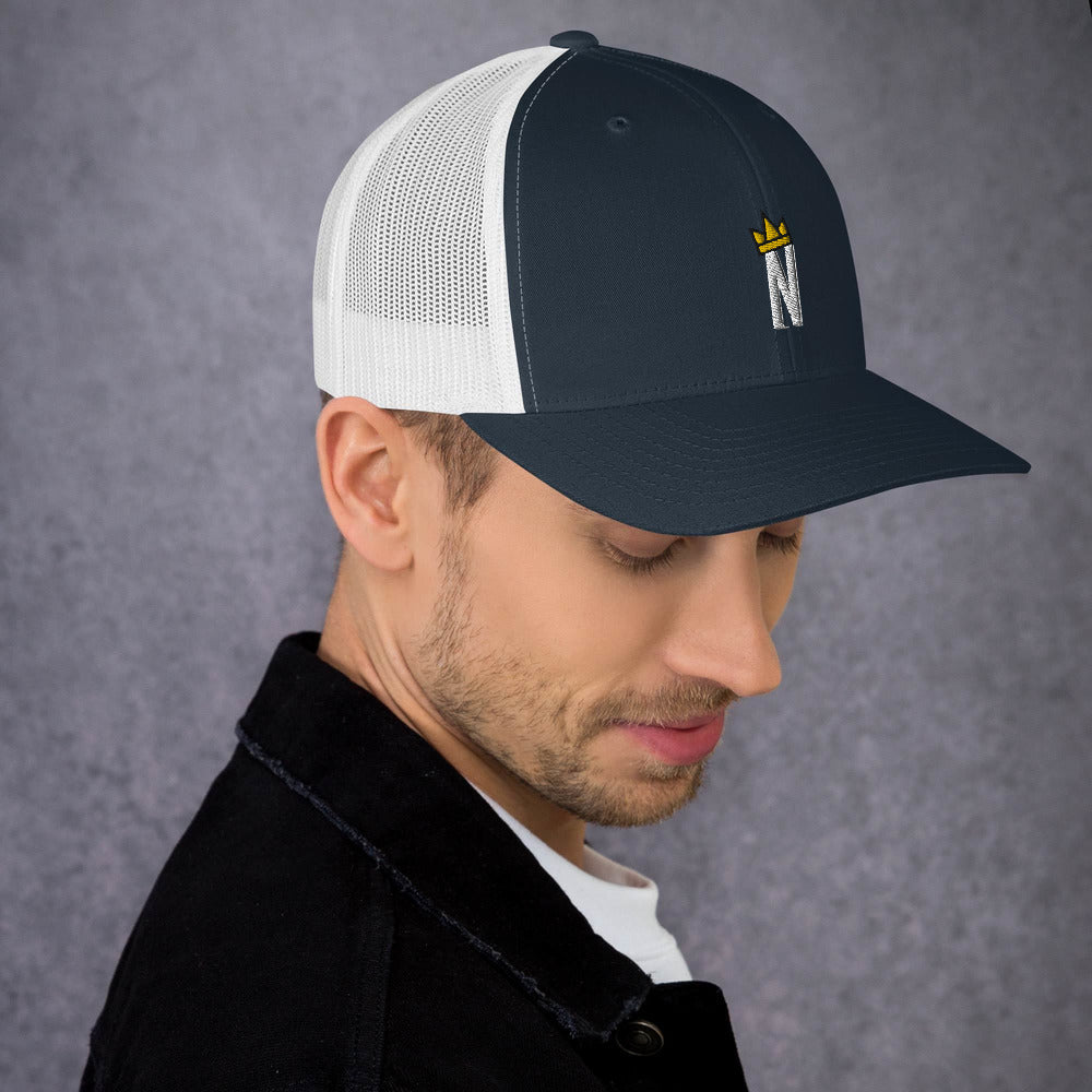 N Crown Logo Curved Bill Trucker Cap